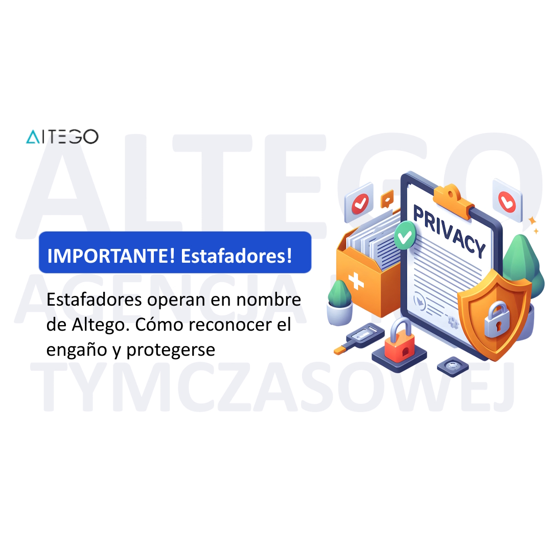 IMPORTANTE: Estafadores operan en nombre de Altego Agency. Cómo reconocer el engaño y protegerse