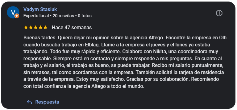 Trabajo temporal en Polonia